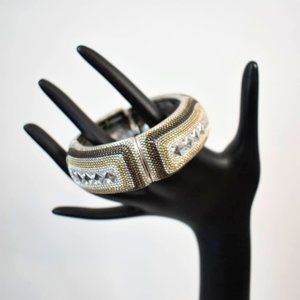 Midnight Velvet chunky bracelet multi tone metals